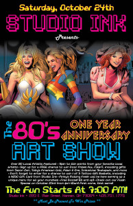 80s anniv party poster